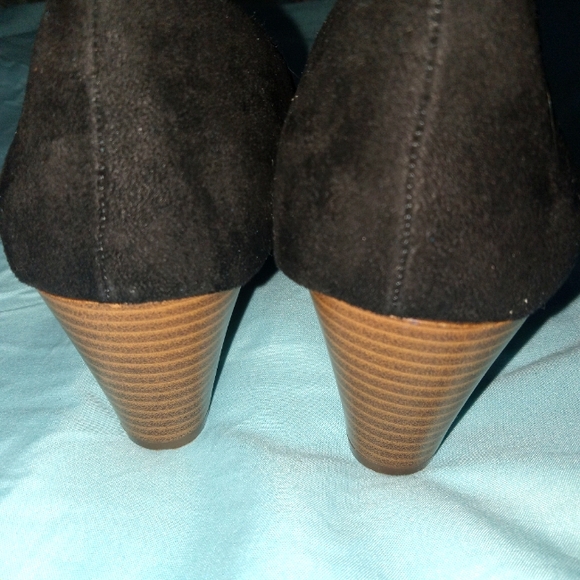 🖤 NWOT Style & Co Black Tan Wedge Heel Shoes Size 7M Party Date Dinner - Picture 5 of 5